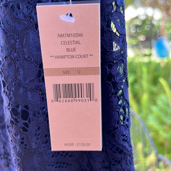 NWT Nanette Lepore, navy lace lined dress can be warned two ways. Size 12 - Picture 3 of 6